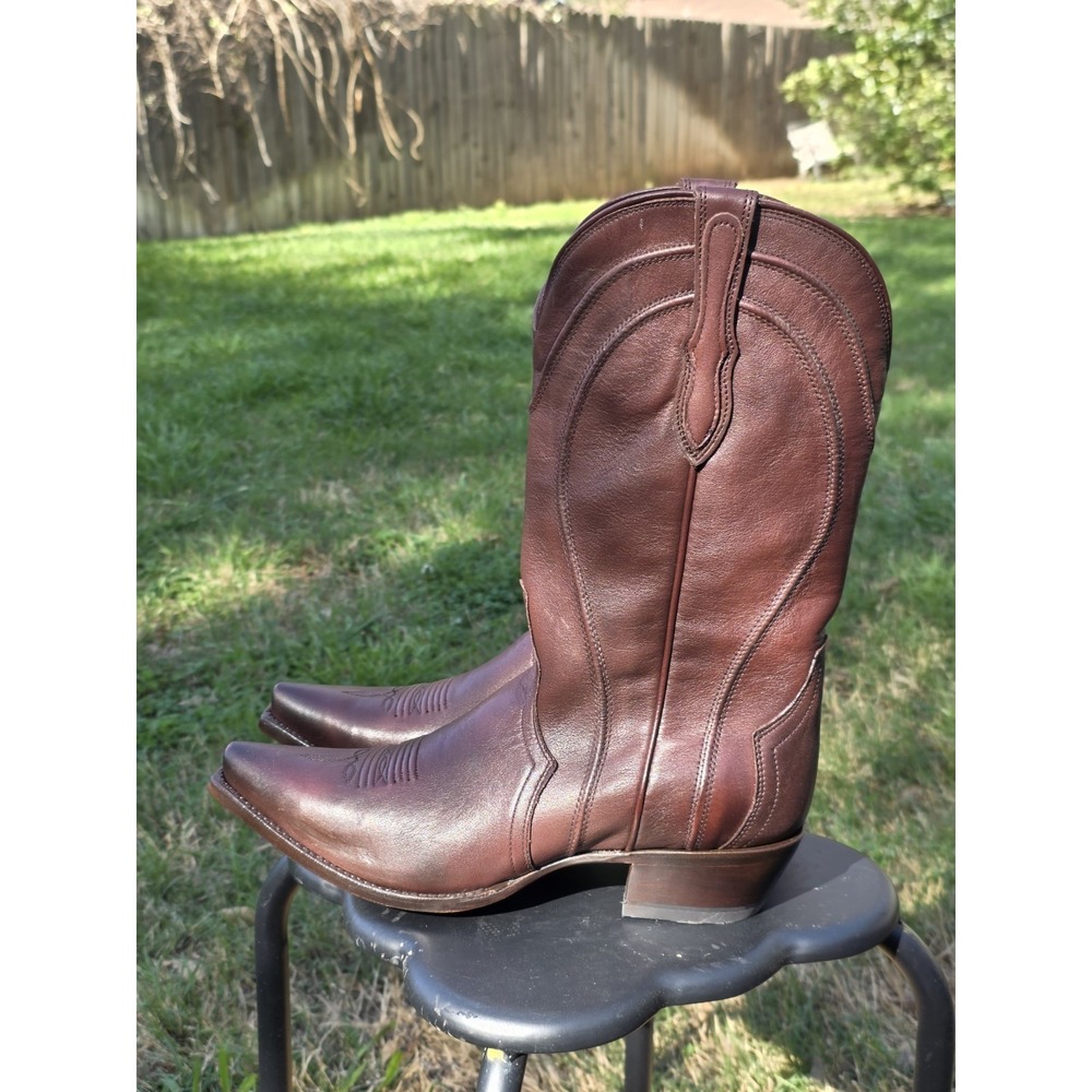 Rujo Chocolate Leather Boots Womens 10.5 NWB - Picture 3 of 16
